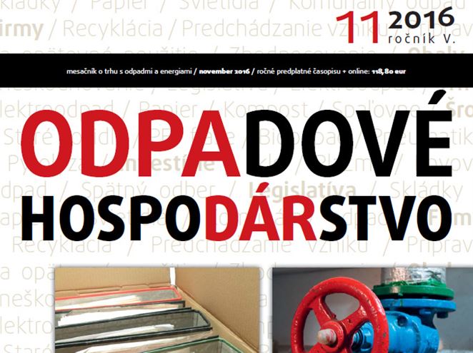 Čo by vám nemalo ujsť. ODPADOVÉ HOSPODÁRSTVO, 2016/11